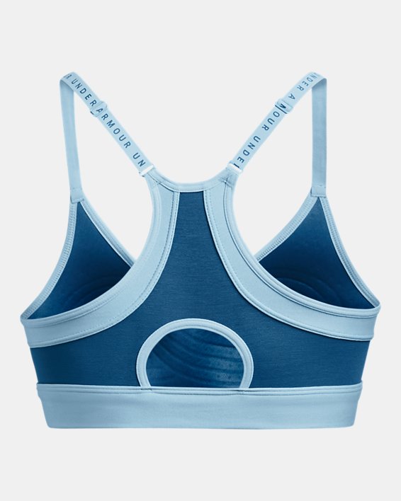Women's UA Infinity Low Covered Sports Bra, Blue, pdpMainDesktop image number 11
